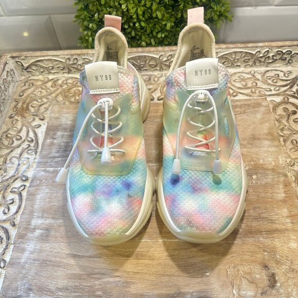 Steve Madden Womens Myles Multi Workout Running Shoes Size 9.5 Medium Tie Dye - Picture 1 of 12